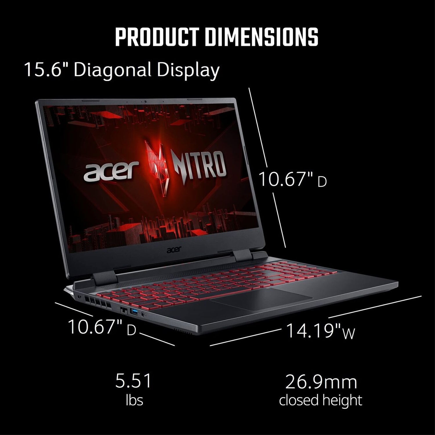 Acer Nitro 5 Gaming Laptop, 15.6 Acer Nitro 5 Gaming Laptop, 15.6